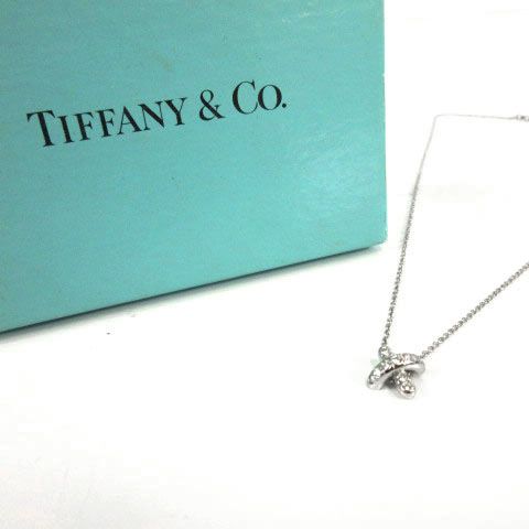 ティファニー TIFFANY & CO. クロスステッチ ネックレス ダイヤ11石 ...