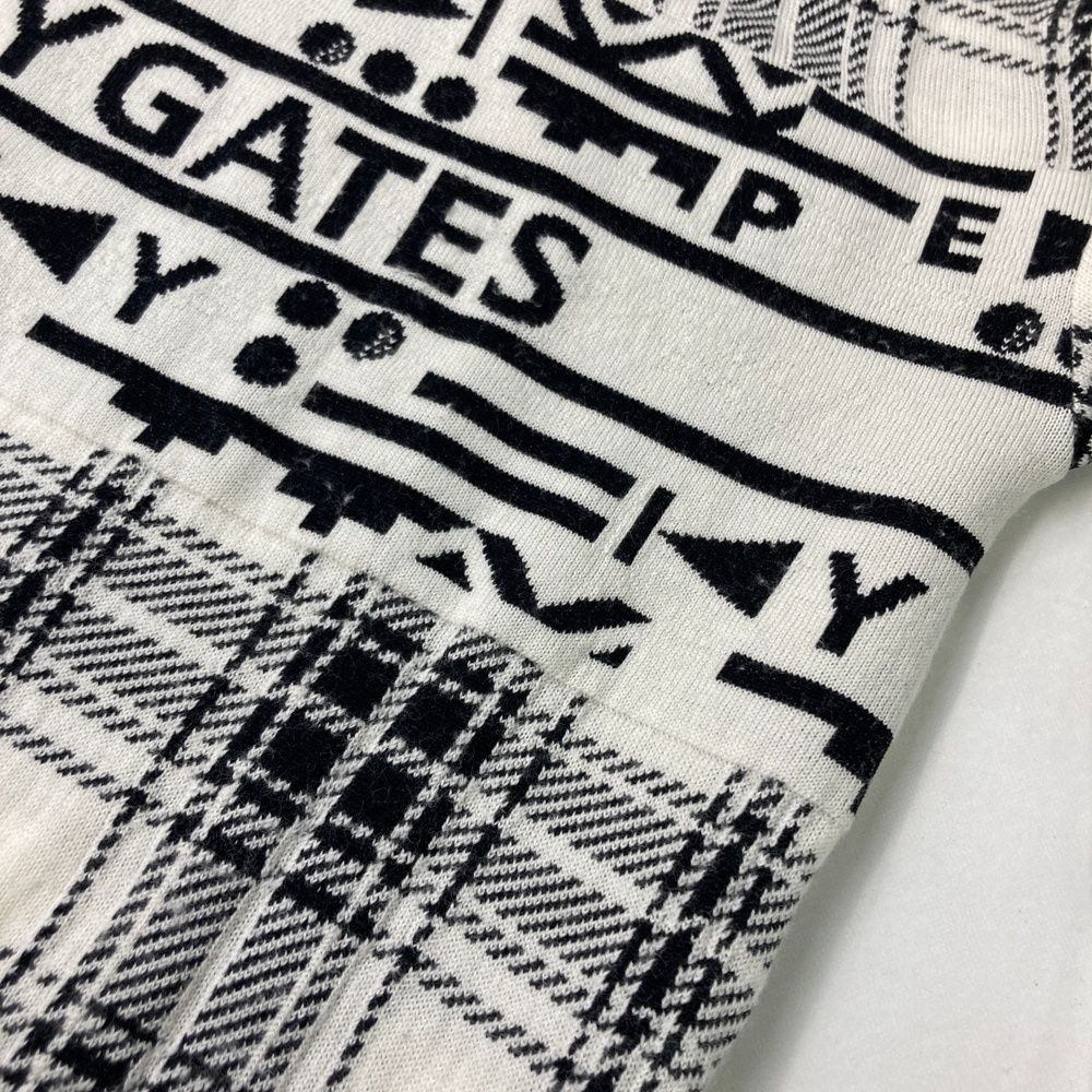 値下げ　パーリーゲイツ チェック柄　ワンピース サイズ：0 PEARLY GATES パーリーゲイツ 長袖 ニットワンピース