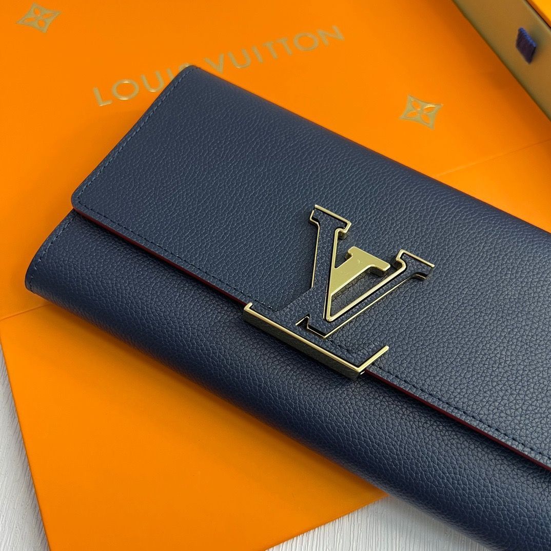 《人気★》新品 ルイヴィトン Louis Vuitton 財布 ポルトフォイユ・カプシーヌ ノワール トリヨン レザー 長財布