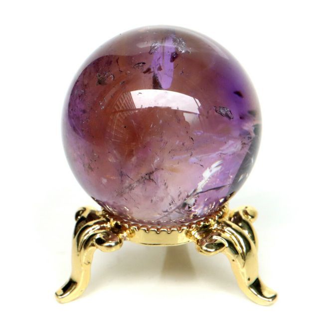 アメトリン 紫黄水晶 丸玉 ブラジル バイーア州産 虹入り レインボー