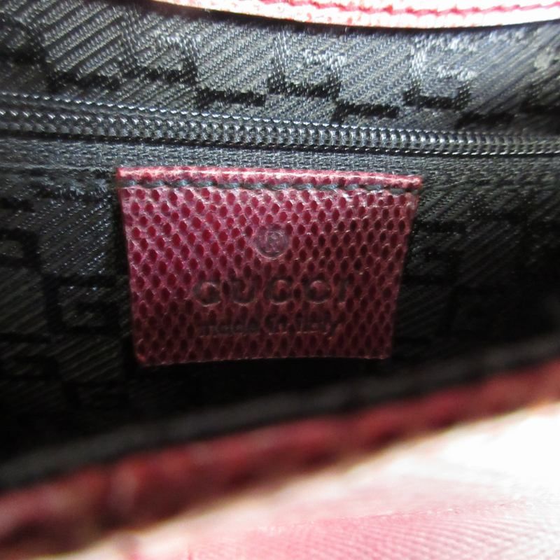 オールドグッチ GUCCI リザード ハンドバッグ ホーボ―バッグ レザー 