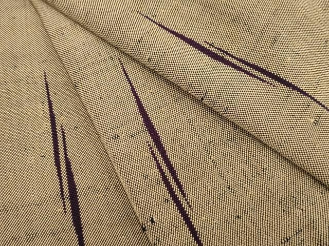 平和屋着物▽希少 ざざんざ織 伊兵衛織 単衣 幾何学文様 正絹