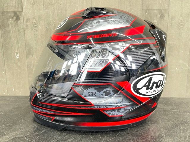 ARAI Rapide-IR バイク用 フルフェイス ヘルメット 【中古】 アライ ラパイド 61 62未満 赤 黒 白/58337 - 日本大特価