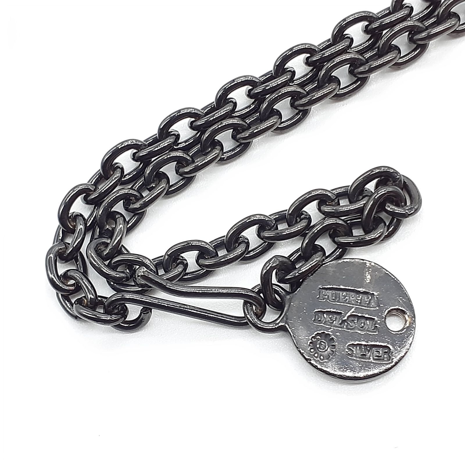 プエルタデルソル　ネックレスチェーン　ブラックコーティング　silver PUERTA DEL SOL プエルタデルソル ネックレス SILVER シルバー
