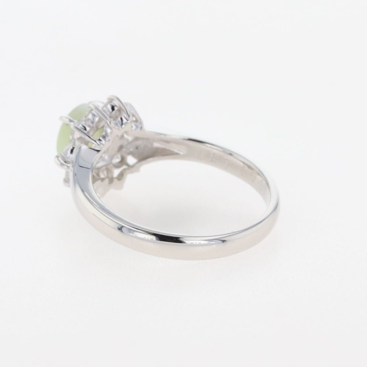 PT900 クリソベリル キャッツアイ ダイヤ リング