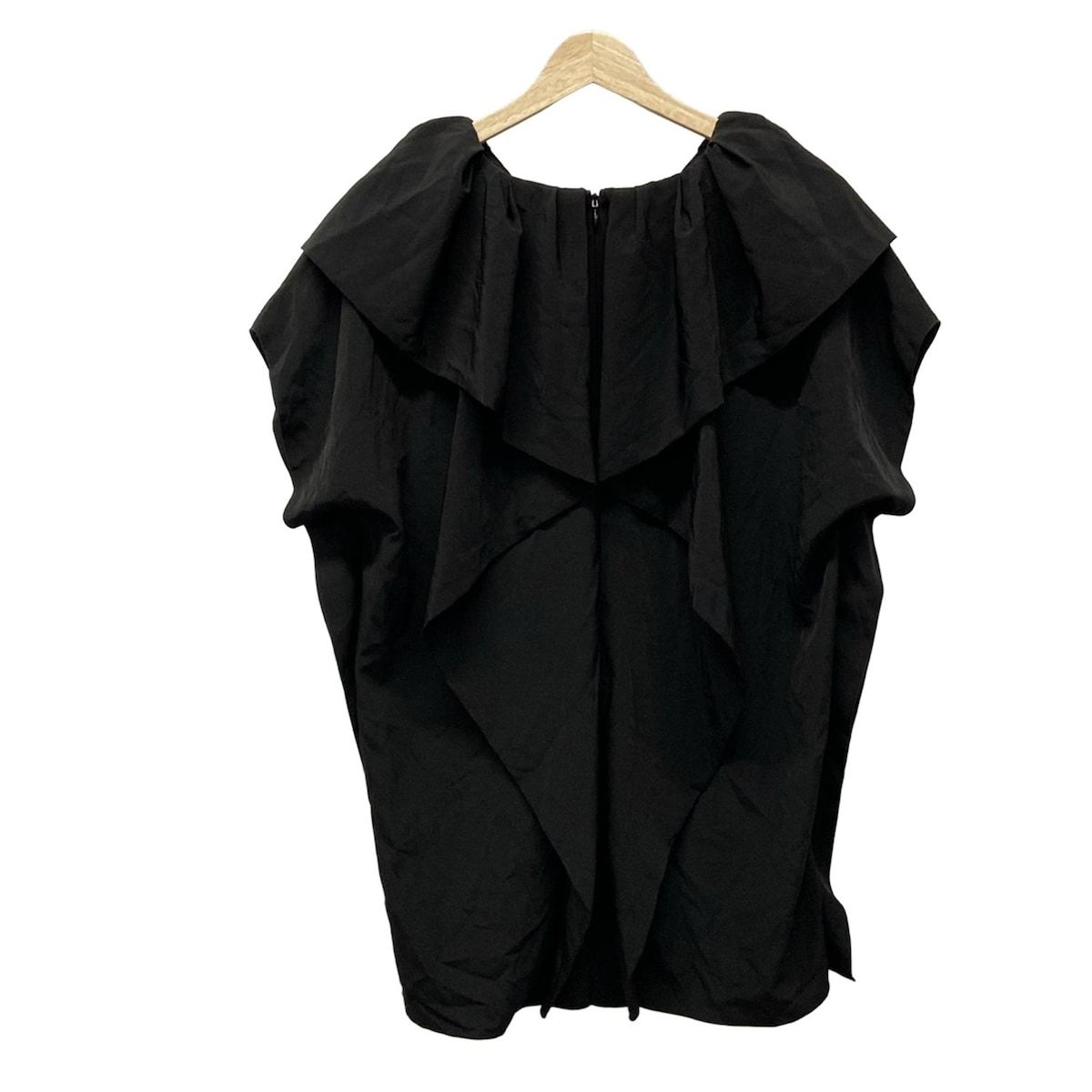 ADORE アドーア ワンピース サイズ38 M レディース - 黒 ノースリーブ ミニ フリル