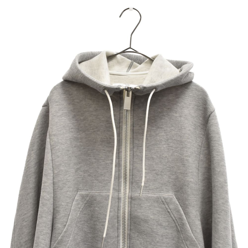 Sacai (サカイ) 22SS ジップアップ クルーネック パーカー グレー