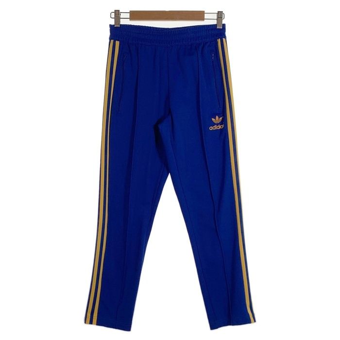 adidas アディダス 70S TRACK PANTS トラックパンツ ブルー イエローライン ジャージ GE0812 Size JP M