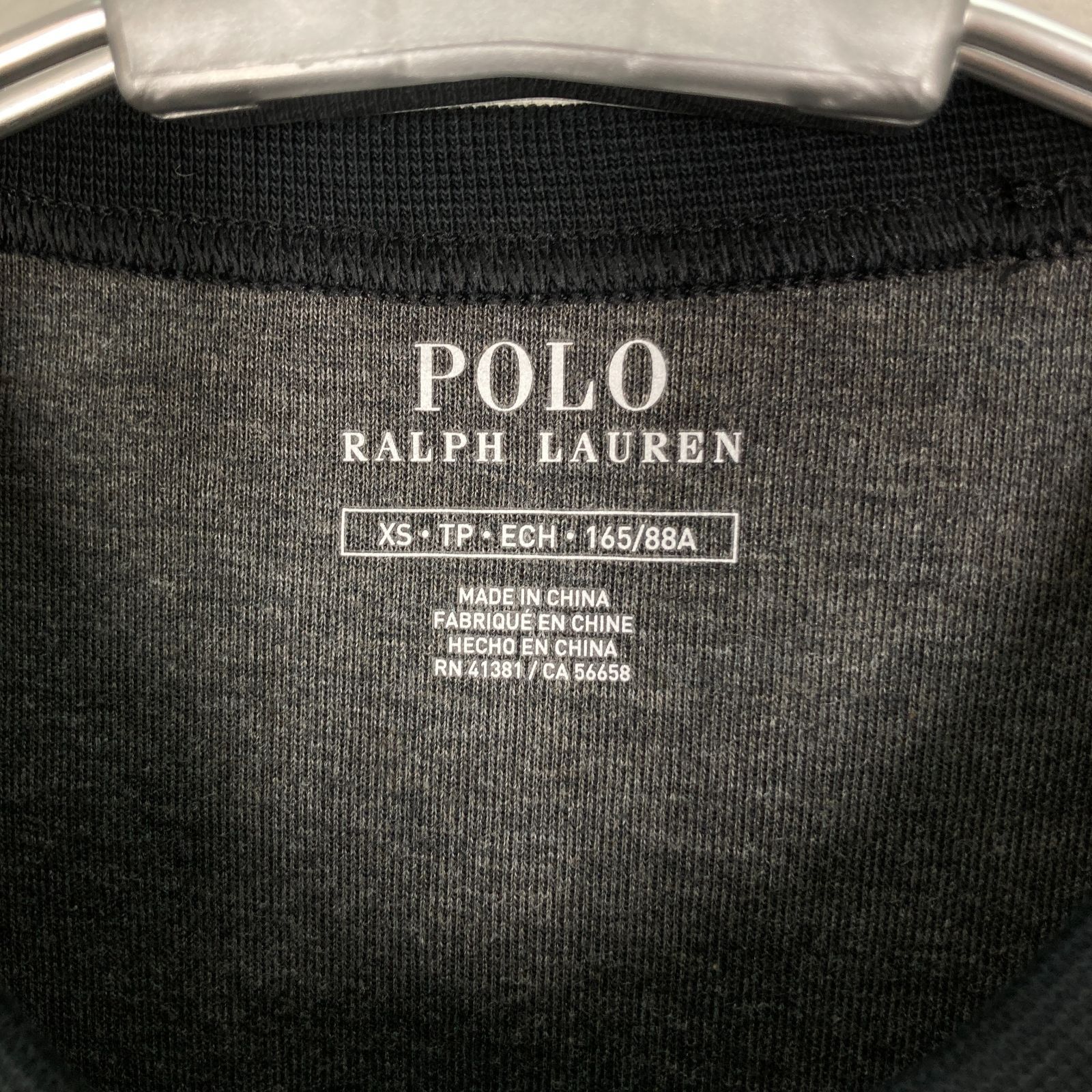POLO RALPH LAUREN ✨スウェット トレーナー XS 黒 現行タグ POLO RALPH LAUREN - Polo Ralph Lauren ブラック トレーナー XS