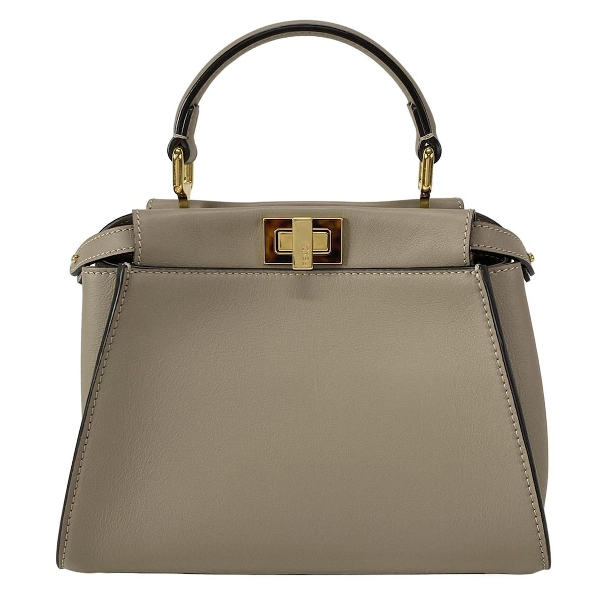 FENDI ピーカブー　レギュラー レザー ハンドバッグ ベージュ FENDI - フェンディ ピーカブー レギュラー ショルダーバッグ