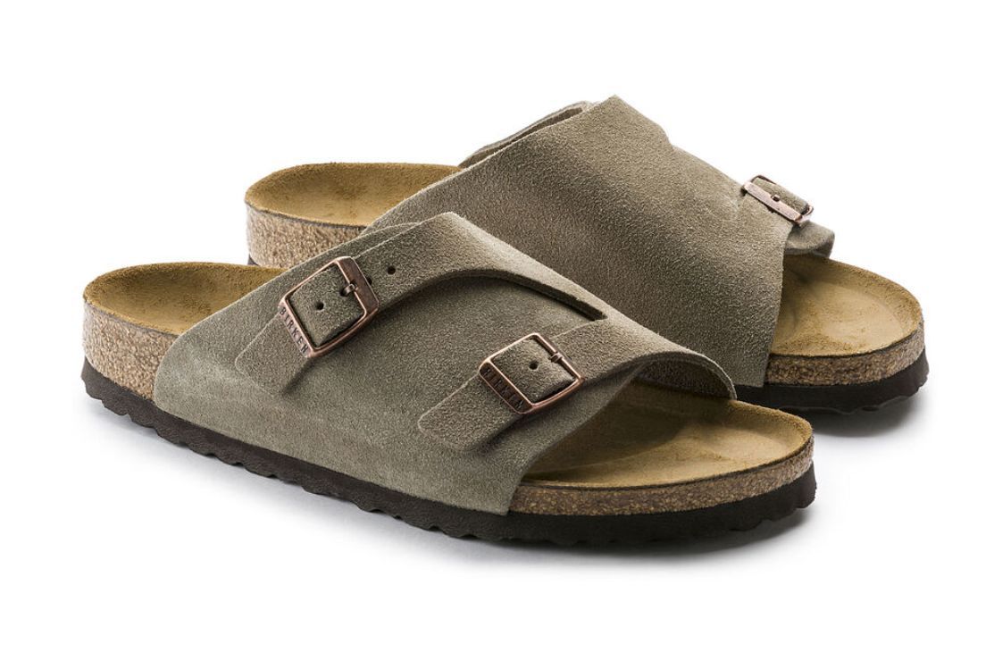 ビルケンシュトック BIRKENSTOCK  ZÜRICH / チューリッヒ スエードレザー クロッグ ソフトベッド コルクソールサンダル メンズ·レディース ソフトフットベット ベロア トープ