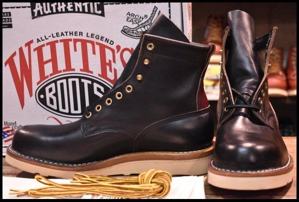 【8.5E 未使用 MAX SCHAAF別注】WHITE'S ホワイツ 4Q FOREMAN フォアマン Riding boots ツートン ビブラム4014 編み上げ ブーツ HOPESMORE【EF012】