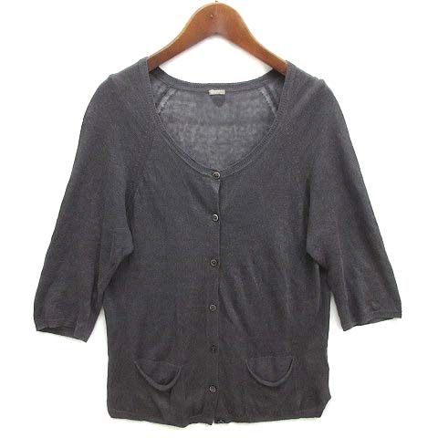 美品✨カーディガン　リネン100％　マーガレットハウエル　グレー　七分袖　M MARGARET HOWELL - MARGARET HOWELL マーガレットハウエル