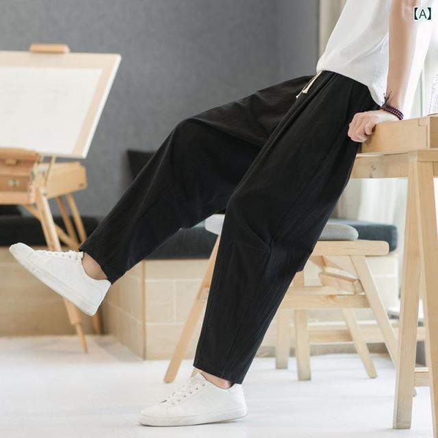 種類57：3XL/P：グリーンベージュ メンズ ファッション 服 男性用 オシャレ シンプル 大人 かっこいい 大きいサイズ ストリート 紳士服 リネン パンツ 夏 薄手 ストレート レッグ カジュアル 
