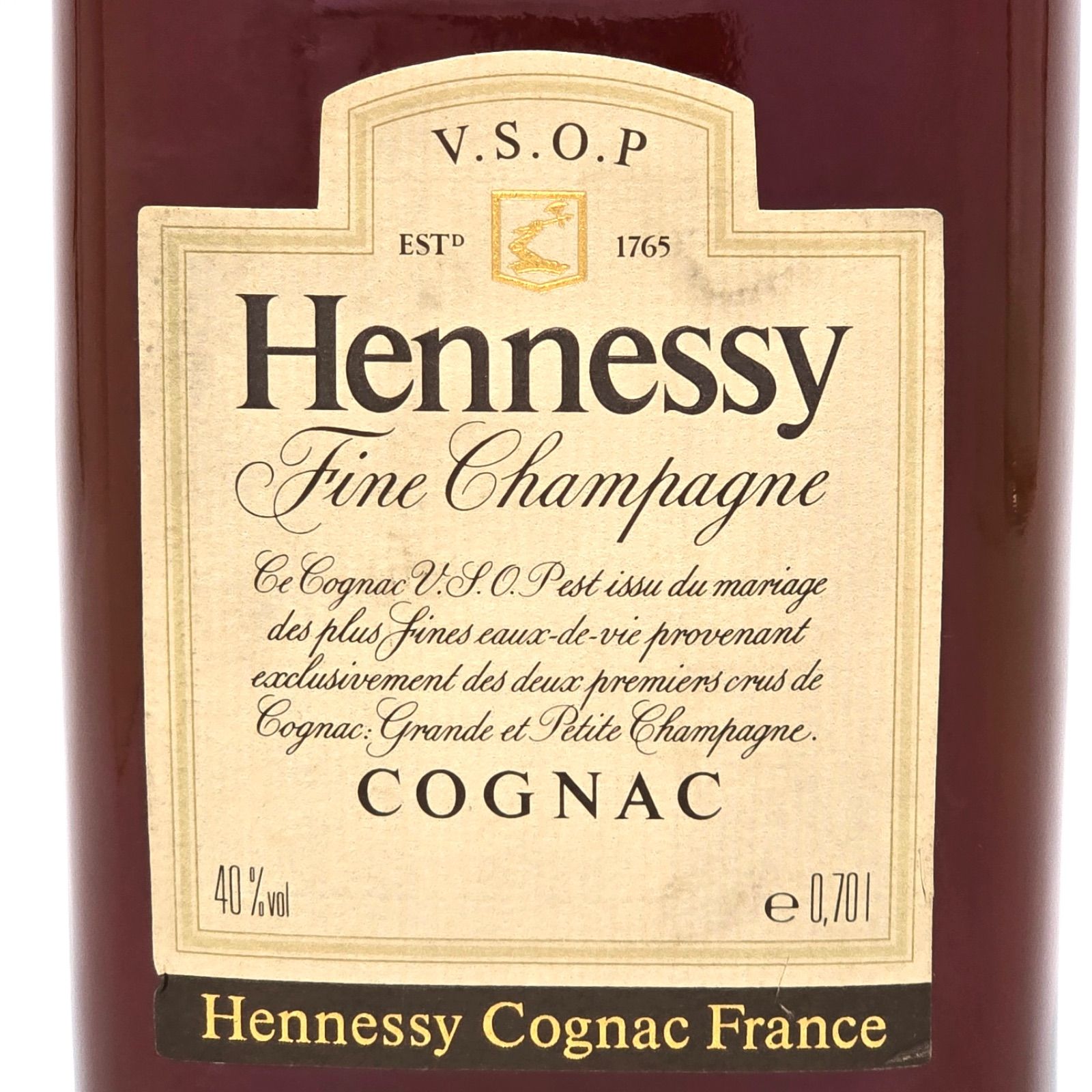 Hennessy ヘネシー ブランデー 1765 V.S.O.P / VSOP 角瓶 700ml