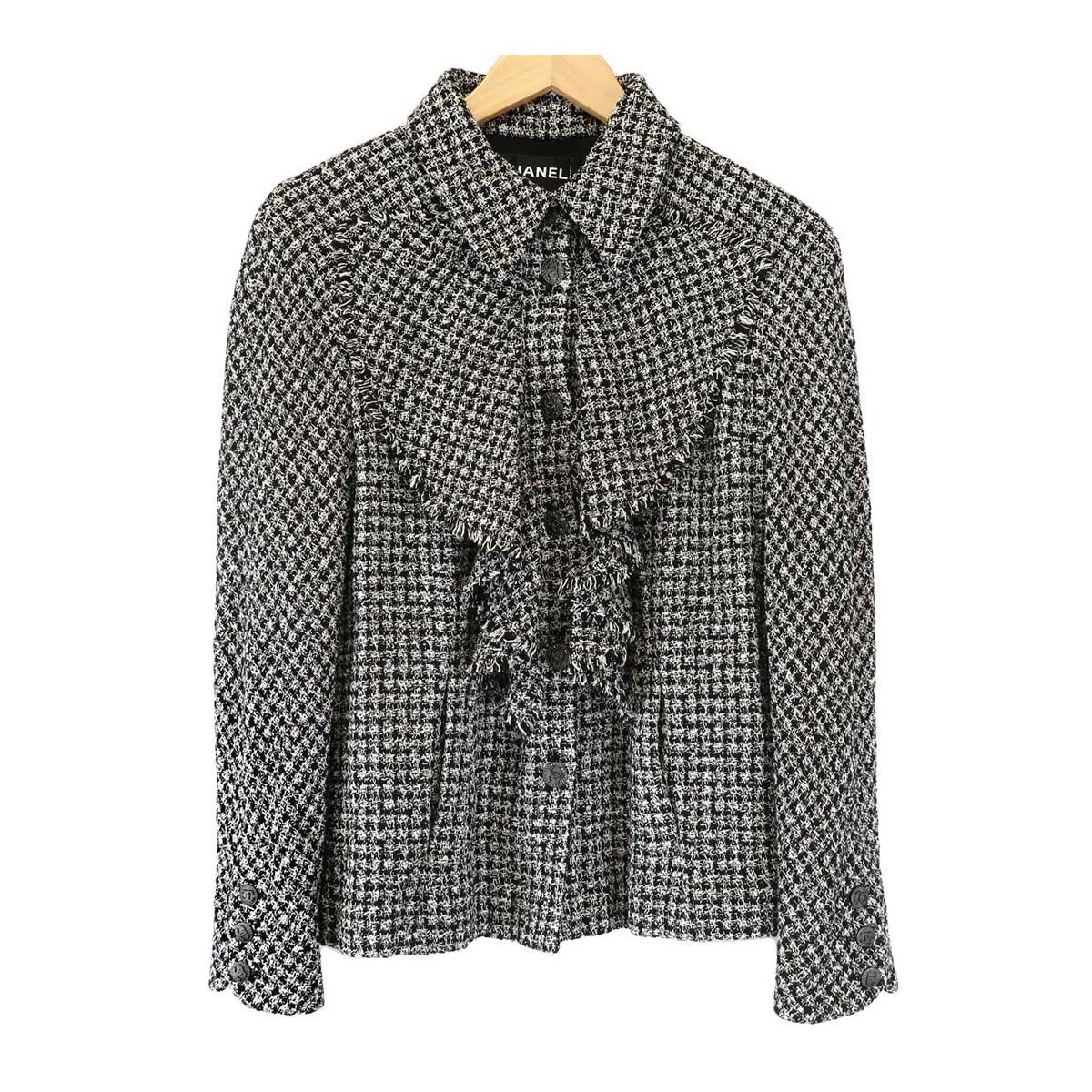 シャネル ココマーク フリル ツイード ジャケット P34906 レディース 