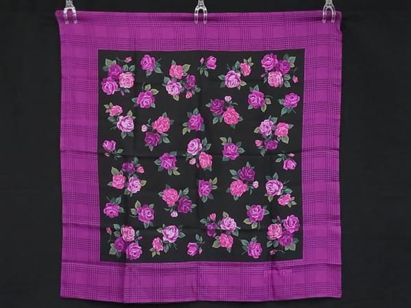 【美品】ChristianDior フラワー 花柄 スカーフ ストール ショール Dior - □美品□ ChristianDior ディオール シルク100% バラ