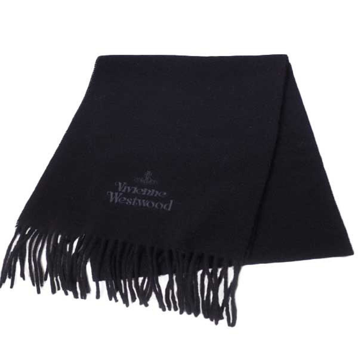 ヴィヴィアンウエストウッド Vivienne Westwood マフラー 81030007 11151 N401 ウールマフラー ストール BLACK ブラック