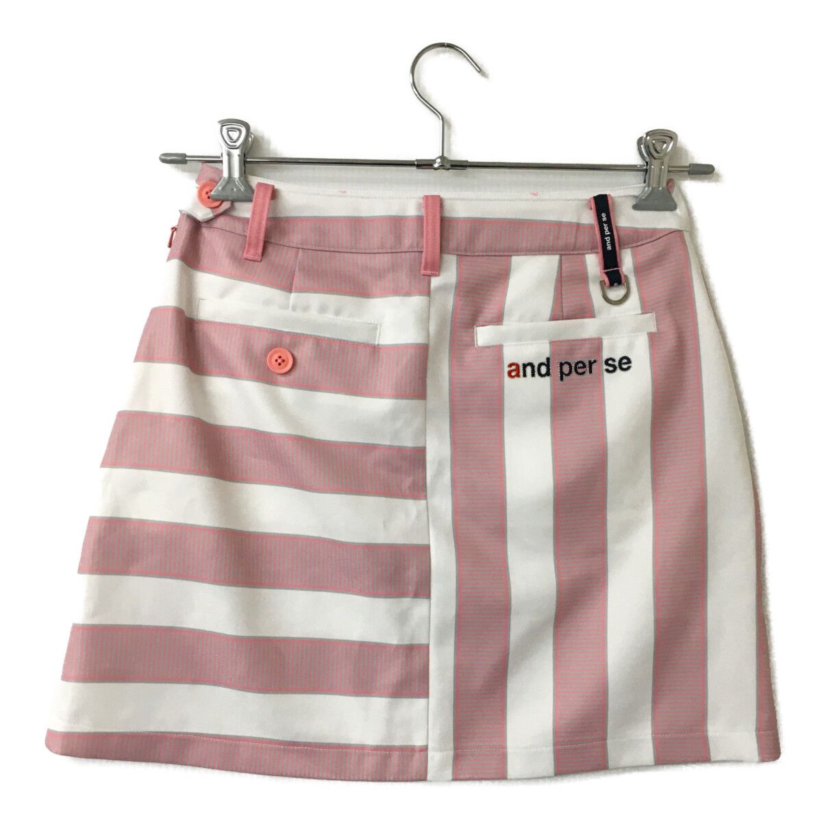 and per se スカート 白紺ストライプ 新品 M 冬用 and per se スカート