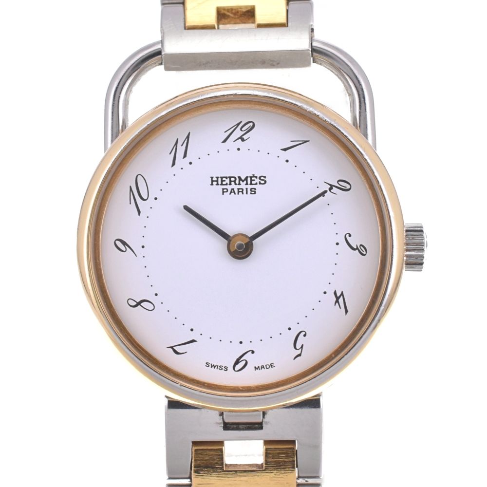 エルメス HERMES アルソー デイト SS|GP クォーツ メンズ K 142825