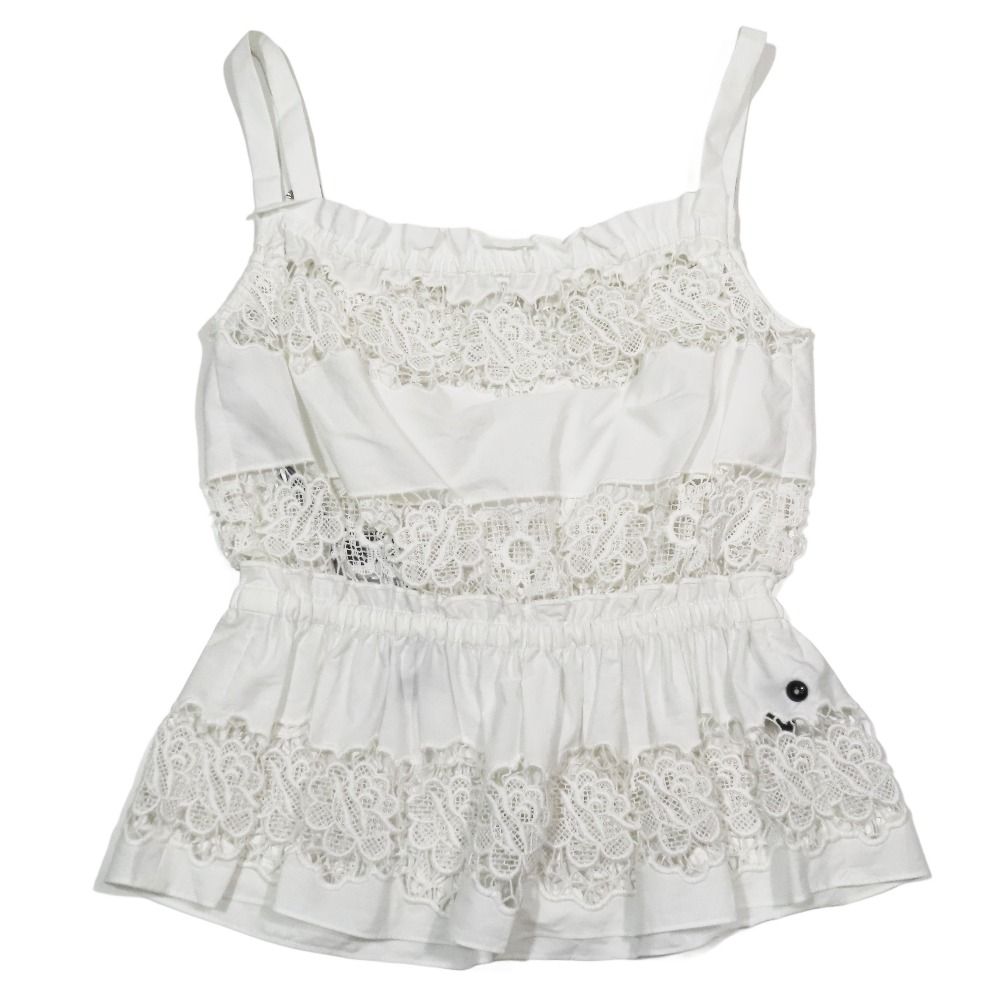 未使用 DOLCE&GABBANA クロシェパネル レース キャミソール