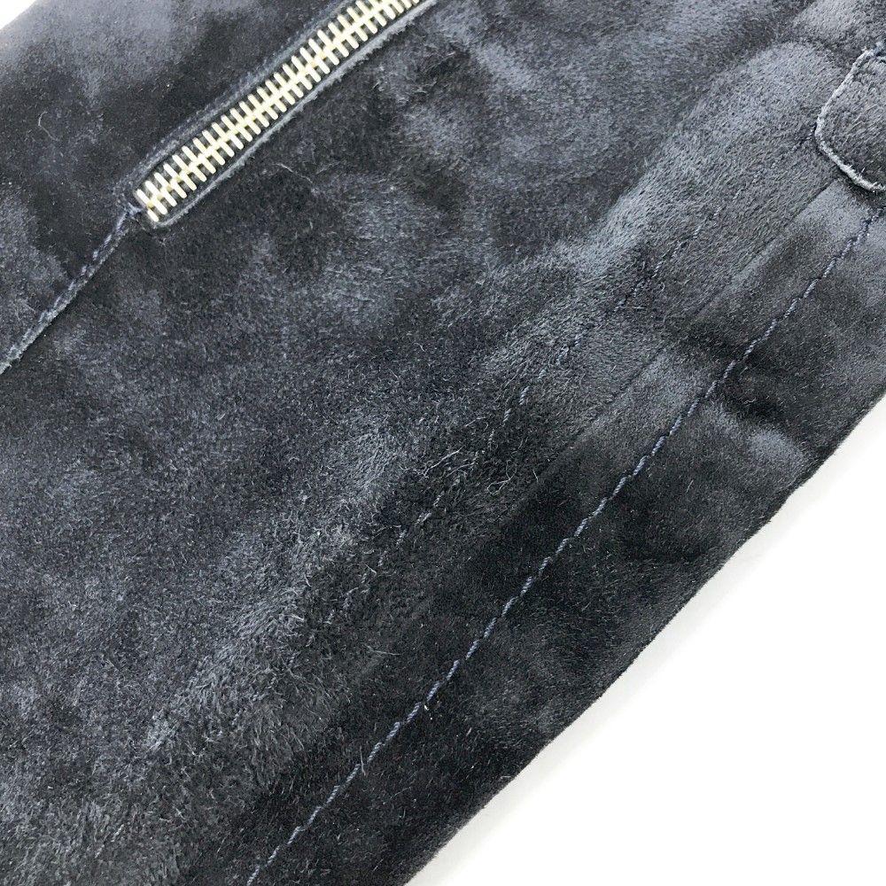 美品 CHANEL シャネル ロングブーツ ネイビー スウェード 36C 美品 CHANEL シャネル ロングブーツ ネイビー スウェード 36C