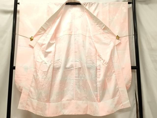 平和屋着物□振袖用長襦袢 無双仕立て 扇面花文 暈し染め 正絹