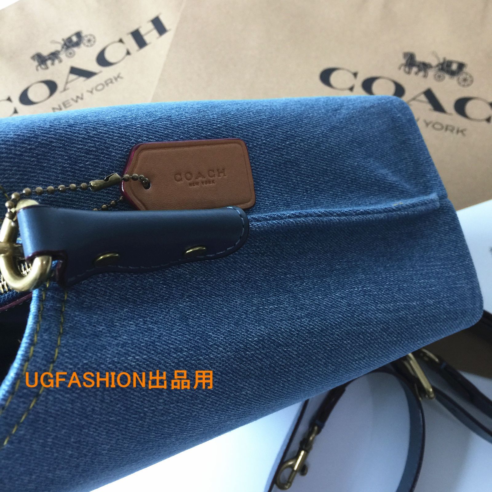 ＜コーチバッグ＞COACH/コーチバッグ バケットバッグ CS241 デニム ハンドバッグ ショルダーバッグ クロスボディー ウィロウ  レディースバッグ 斜めがけバッグ アウトレット品 紙袋付属　新品未使用