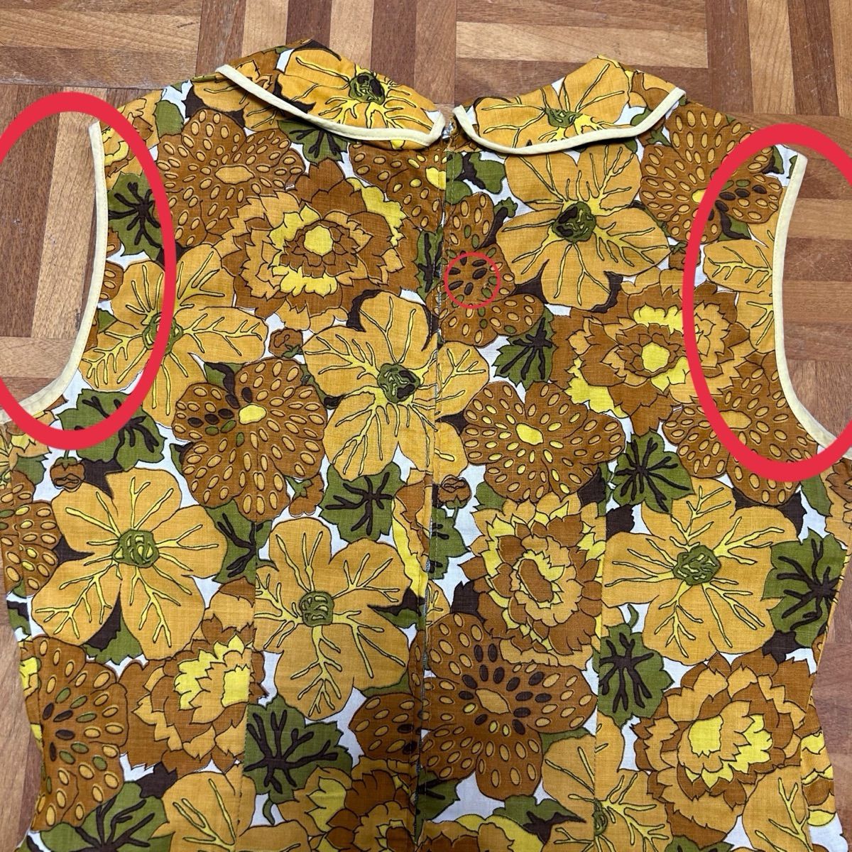 50s~60s 総柄ミニワンピース レトロ ヴィンテージ古着 60s 70s ビンテージ レトロプリント 総柄 ワンピース ドレス