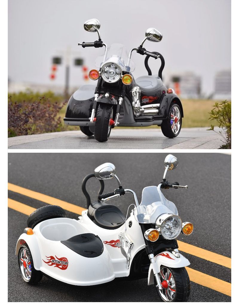 新品】電動乗用玩具 アメリカン サイドカー バイク 乗用玩具 - メルカリ