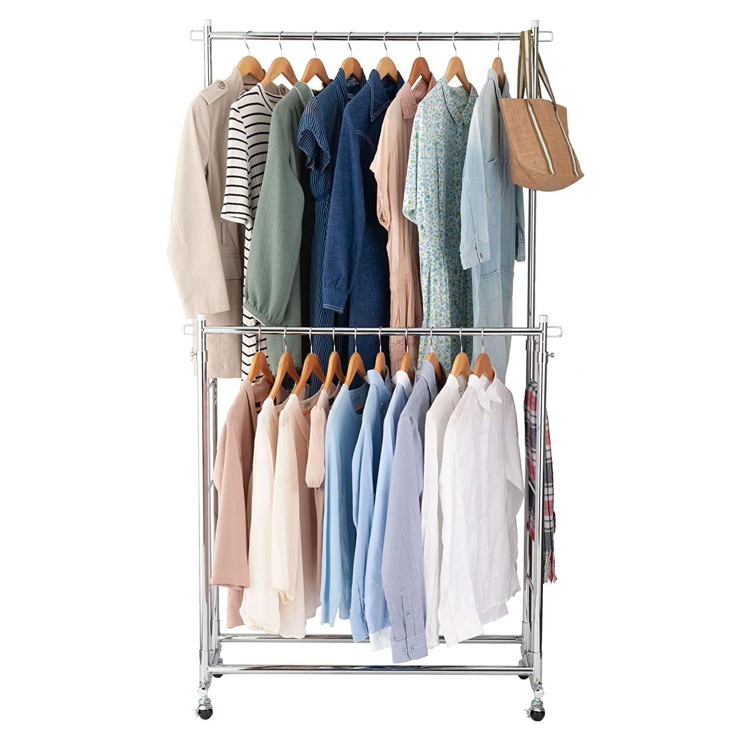 ドウシシャ ルミナス ハンガーラック プロ ダブル クローム 幅100cm 耐荷重150kg HPD-100CR クロームC ダブル