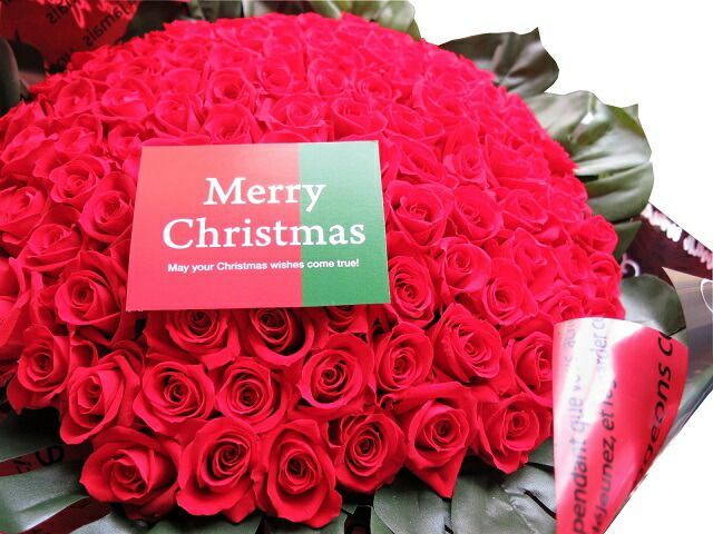 クリスマスプレゼント 枯れない 赤バラ 100本 花束 枯れないプリザーブドフラワー使用