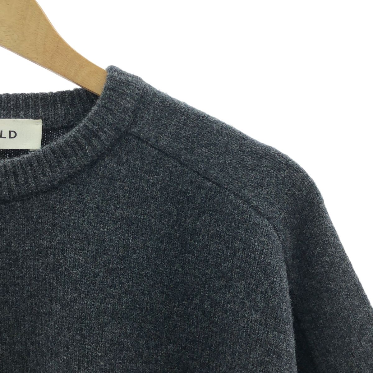 ENFOLD | エンフォルド | 2025AW | WIDE CIRCLE PULLOVER クルーネック ニット | 38 | チャコールグレー | レディース
