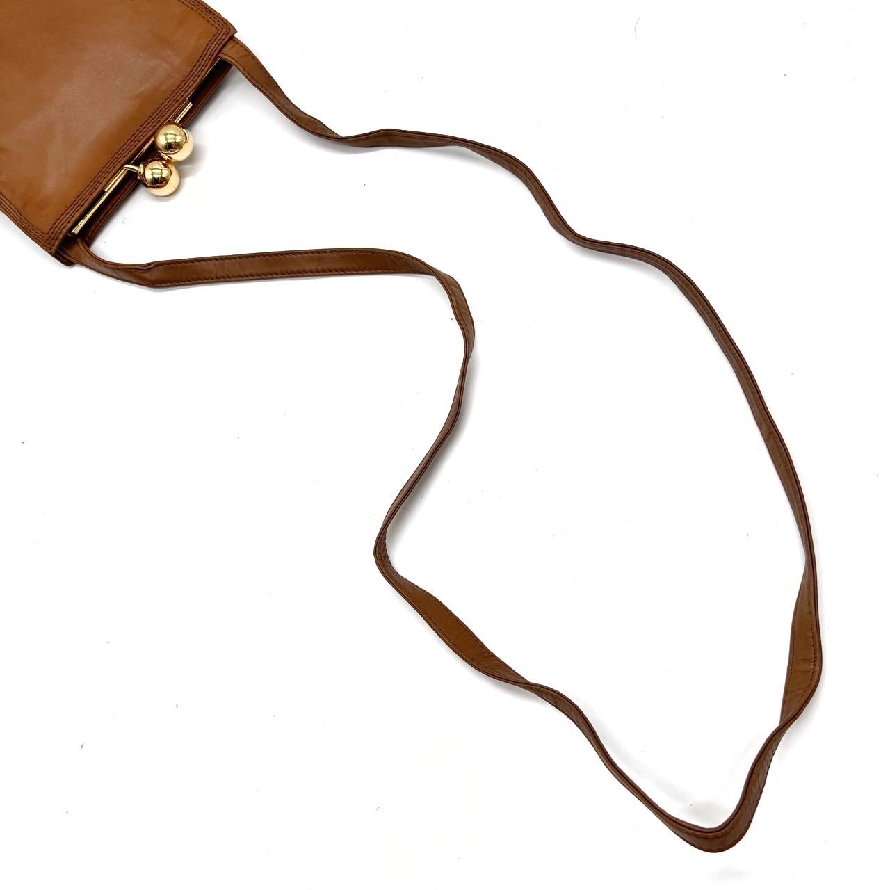 ✨良品✨ LOEWE ロエベ ショルダーバッグ がま口 型押しロゴ