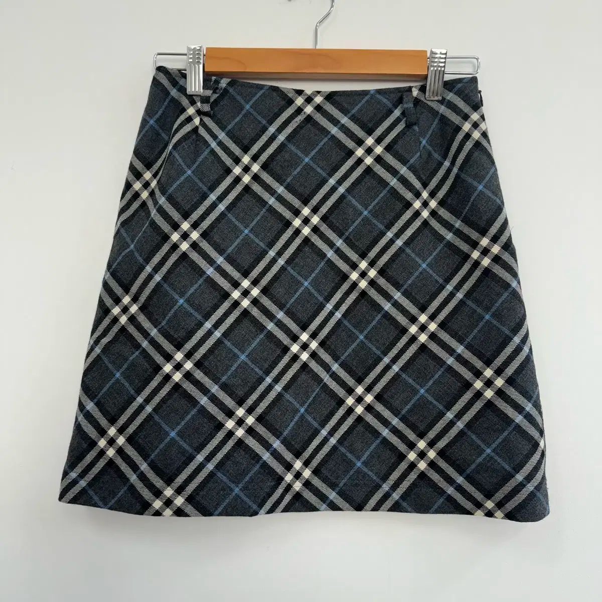 38 BURBERRY ブルーレーベル ノヴァチェック ウール スカート N6747