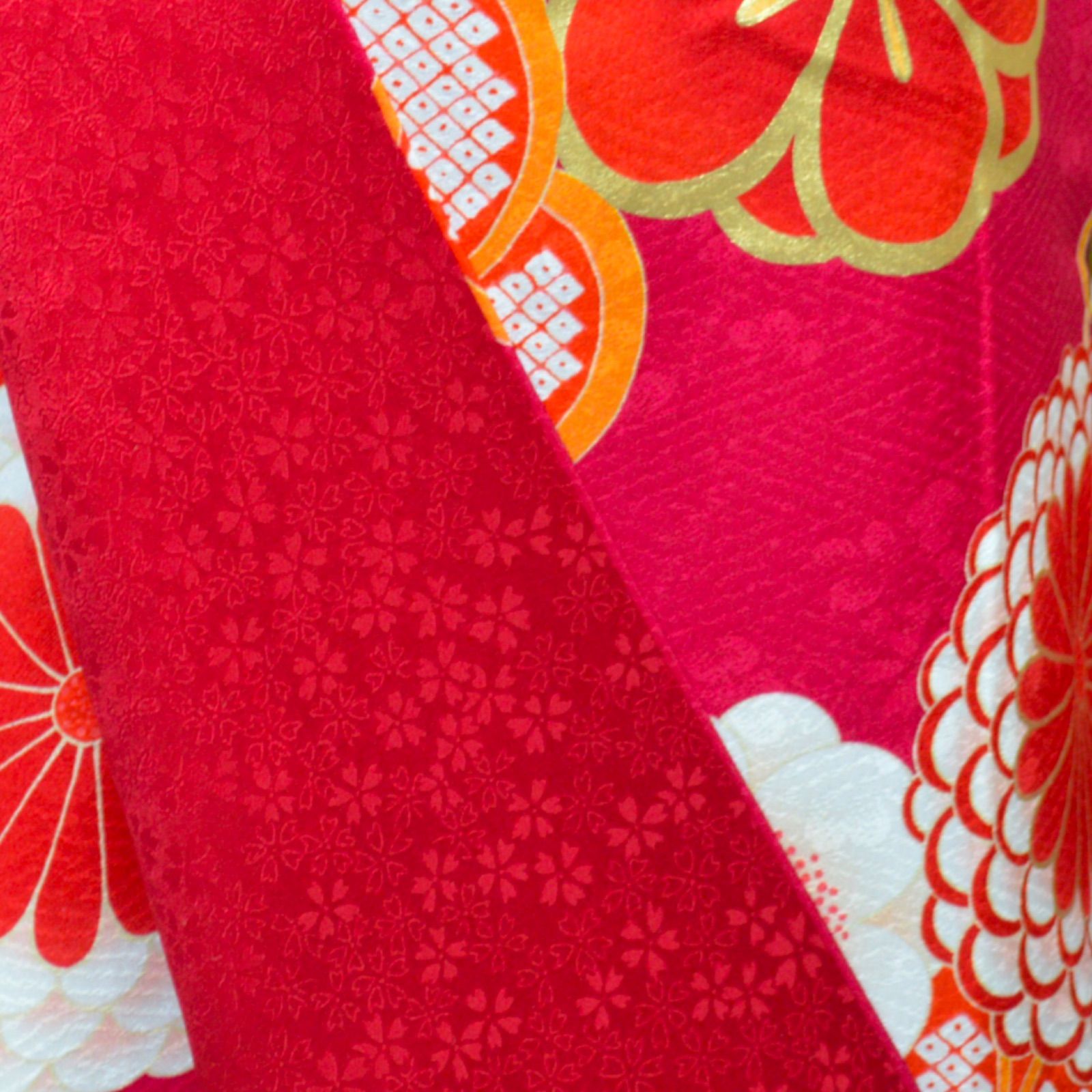 美品》正絹 振袖フルセット S〜Lサイズ 成人式 呉服店取扱品 金駒刺繍