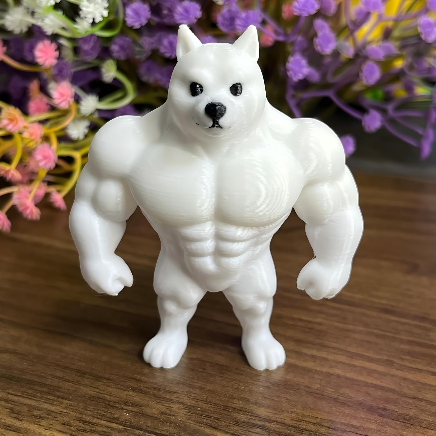 フィギュア 動物 マッスルドッグ おもしろい 置物 8.5cm 小さい