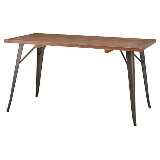 PT-993WH ダイニングテーブル 天然木(パイン) ラッカー塗装 アイアン(粉体塗装) DI-2067 幅160cm・天然木パイン製ダイニングテーブル 送料無料の激安