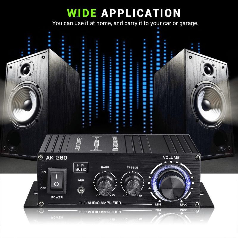 オーディオパワーアンプ 車 家庭用 パワーアンプ 40W 20Hz-20KHz