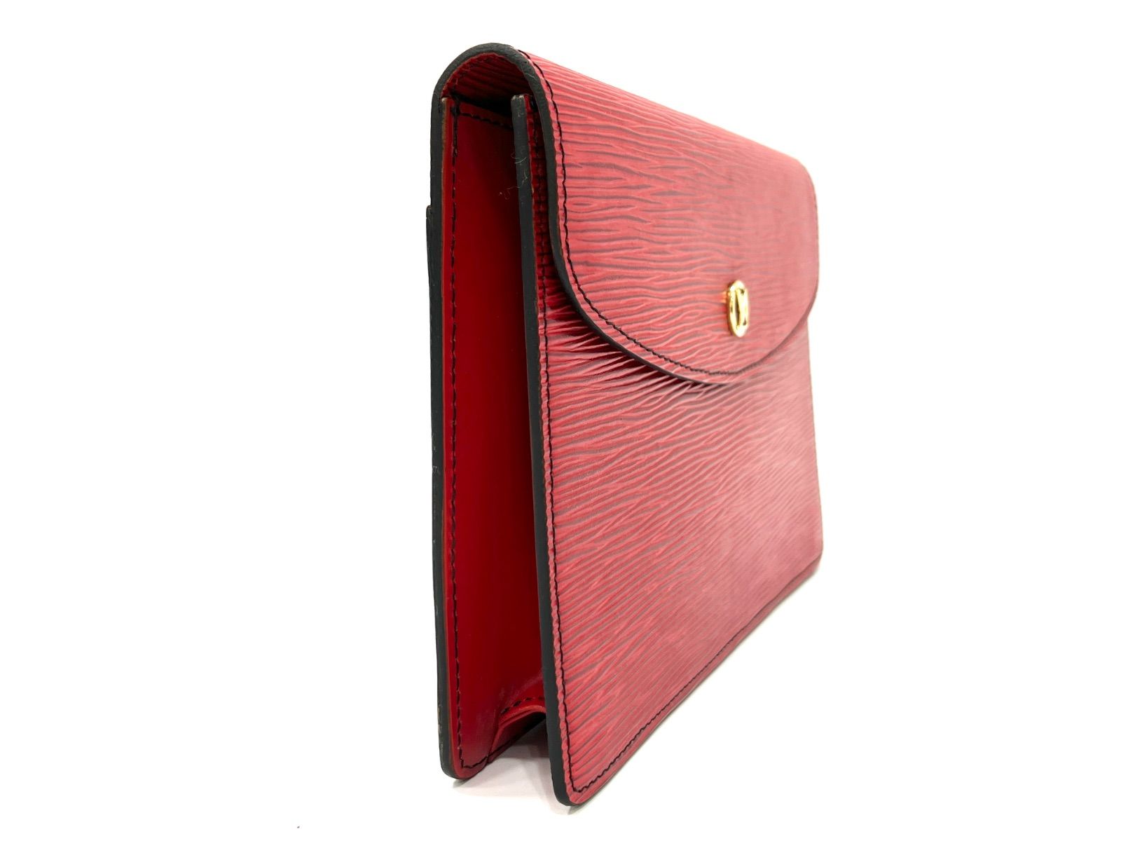 LOUIS VUITTON クラッチバッグ モンテーニュ23 カスティアンレッド 送料無料 【中古】 ルイヴィトン LOUIS VUITTON モンテーニュ 23