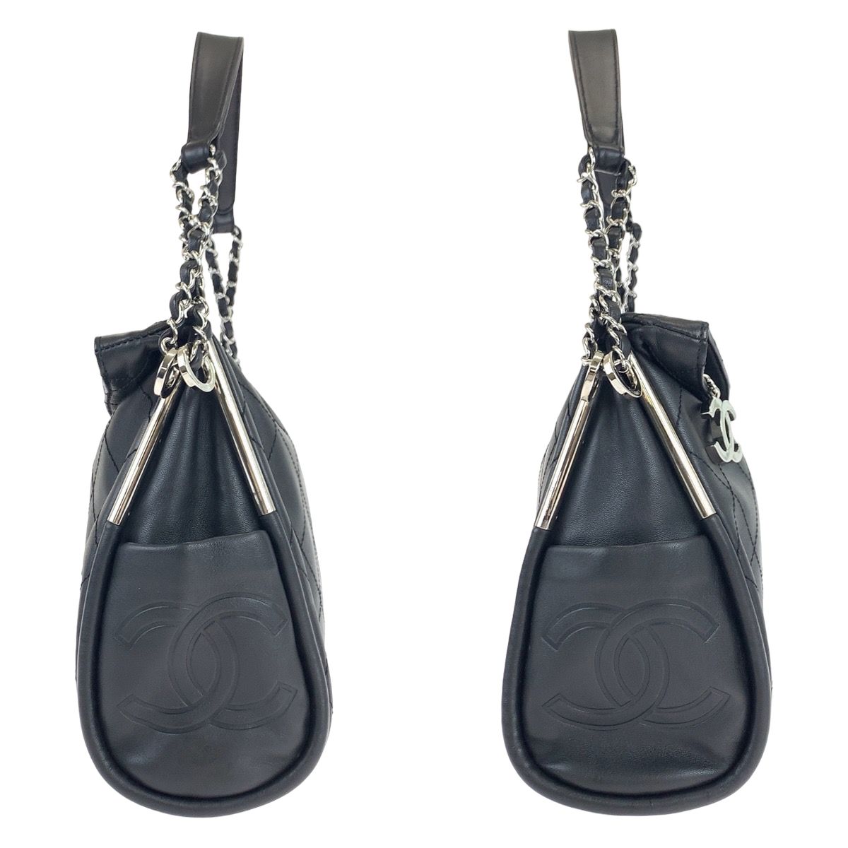 美品 CHANEL シャネル ヴィンテージ マトラッセ ココマーク ブラック