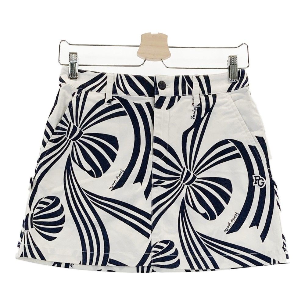 パーリーゲイツ リボン柄スカート サイズ：0 PEARLY GATES パーリーゲイツ 30周年 ストレッチスカート