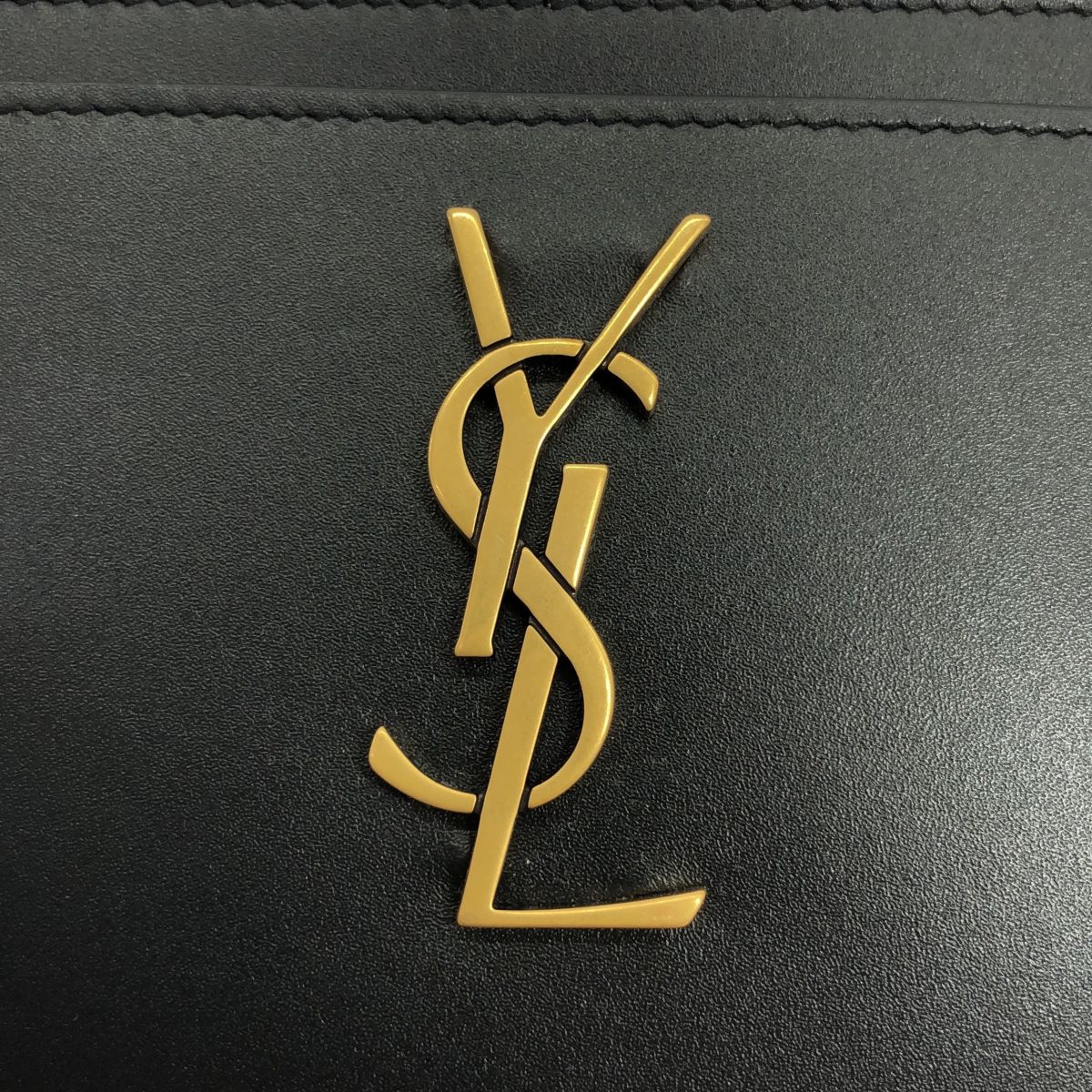 SAINT LAURENT サンローラン フラットポーチ カサンドラ YSL ロゴ  