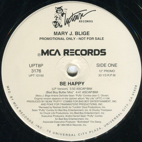 米12” Mary J Blige Be Happy UPT8P3176PROMO Uptown Records