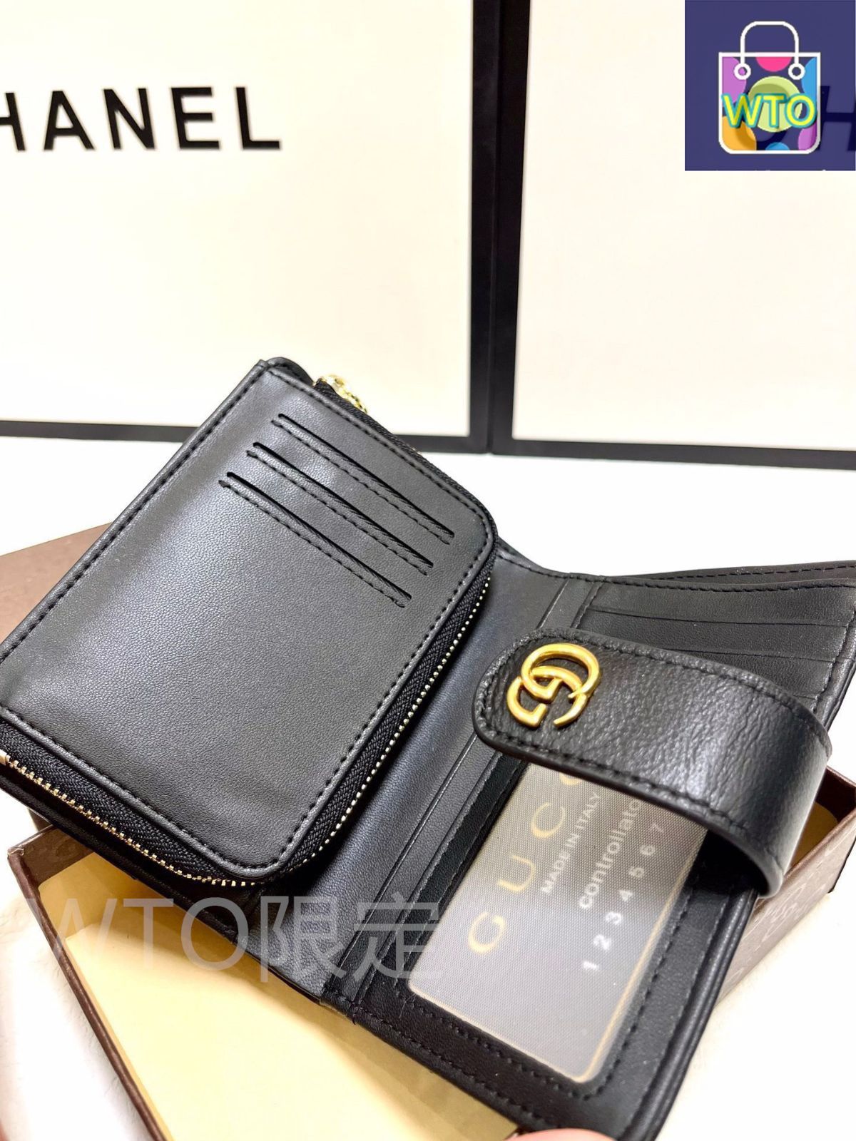 【GUCCI】グッチ★wallet★ショートウォレット★未使用 今日特価】GUCCI グッチ メンズ ブラック 12x10 ソフトレザー