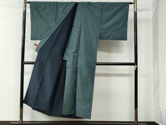 平和屋着物●男性 本場大島紬 アンサンブル 格子 正絹 CAAW8347yc