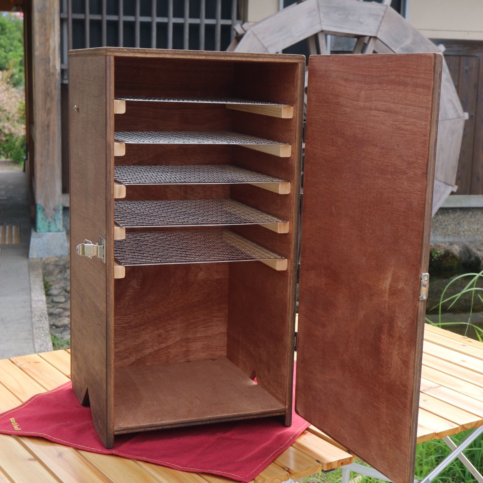 【本格木製燻製器】最新型サーモスタット＆カッコいい電熱器セット 本格木製燻製器 サーモスタット＆電熱器セット