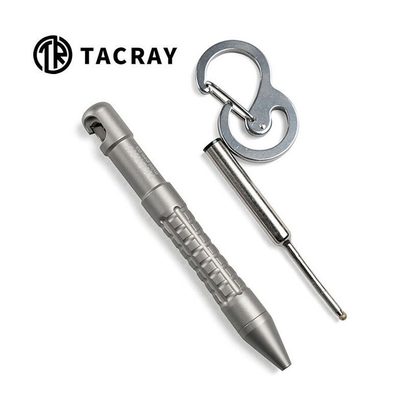 TACRAY タックレイ チタン合金製 ボールペン ミニチタンEDCペン キーチェーンペン ポケットサイズペン 小さなボルトアクションペン 1214003