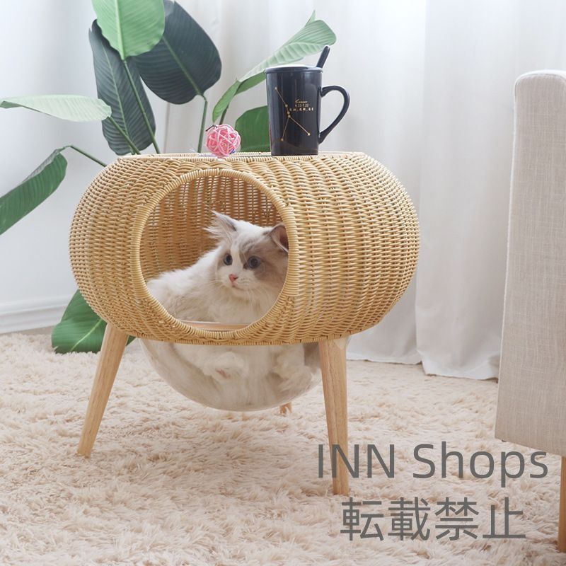 アクリルバブルクリアキャットベッド 屋内猫用