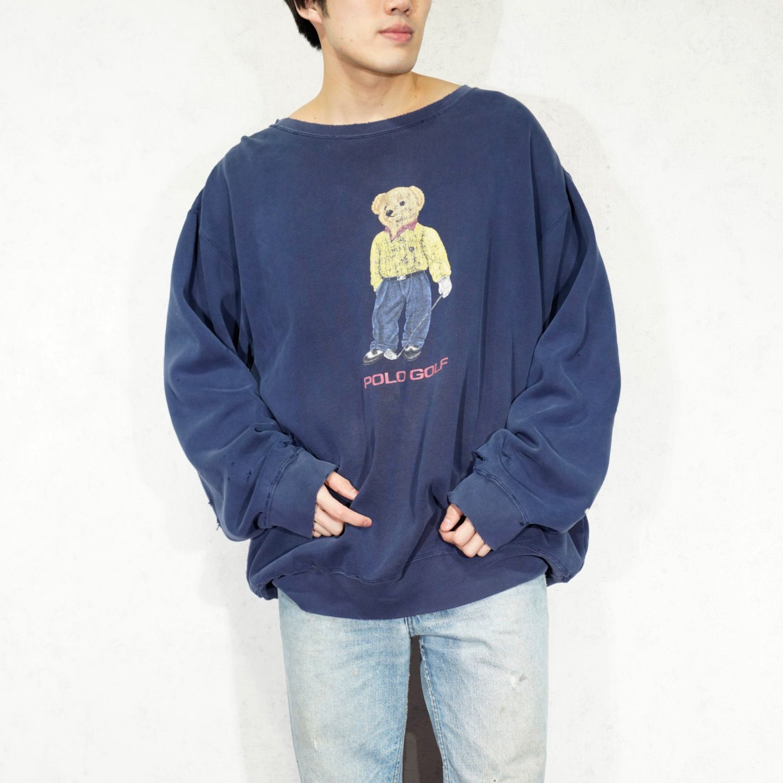 SPECIAL ITEM* USA VINTAGE POLO GOLF RALPH LAUREN POLO BEAR PRINT 